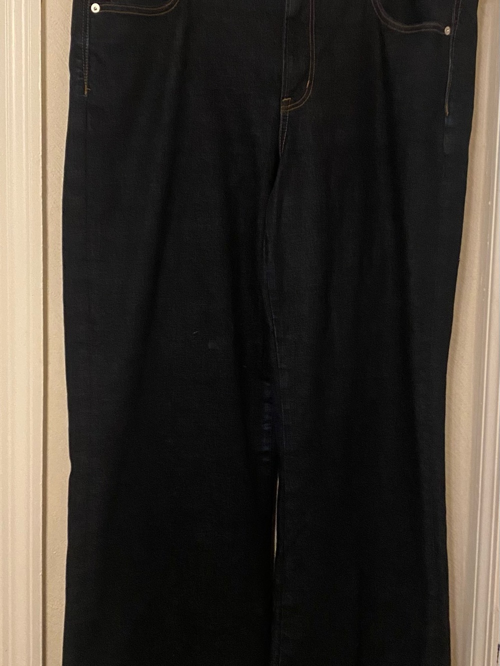 American Eagle Wide Leg Jeans 18 Long Super Stretch - Picture 3 of 7